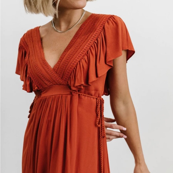 Baltic Born Jennifer Deep V Maxi Dress NWT size M - Picture 2 of 6